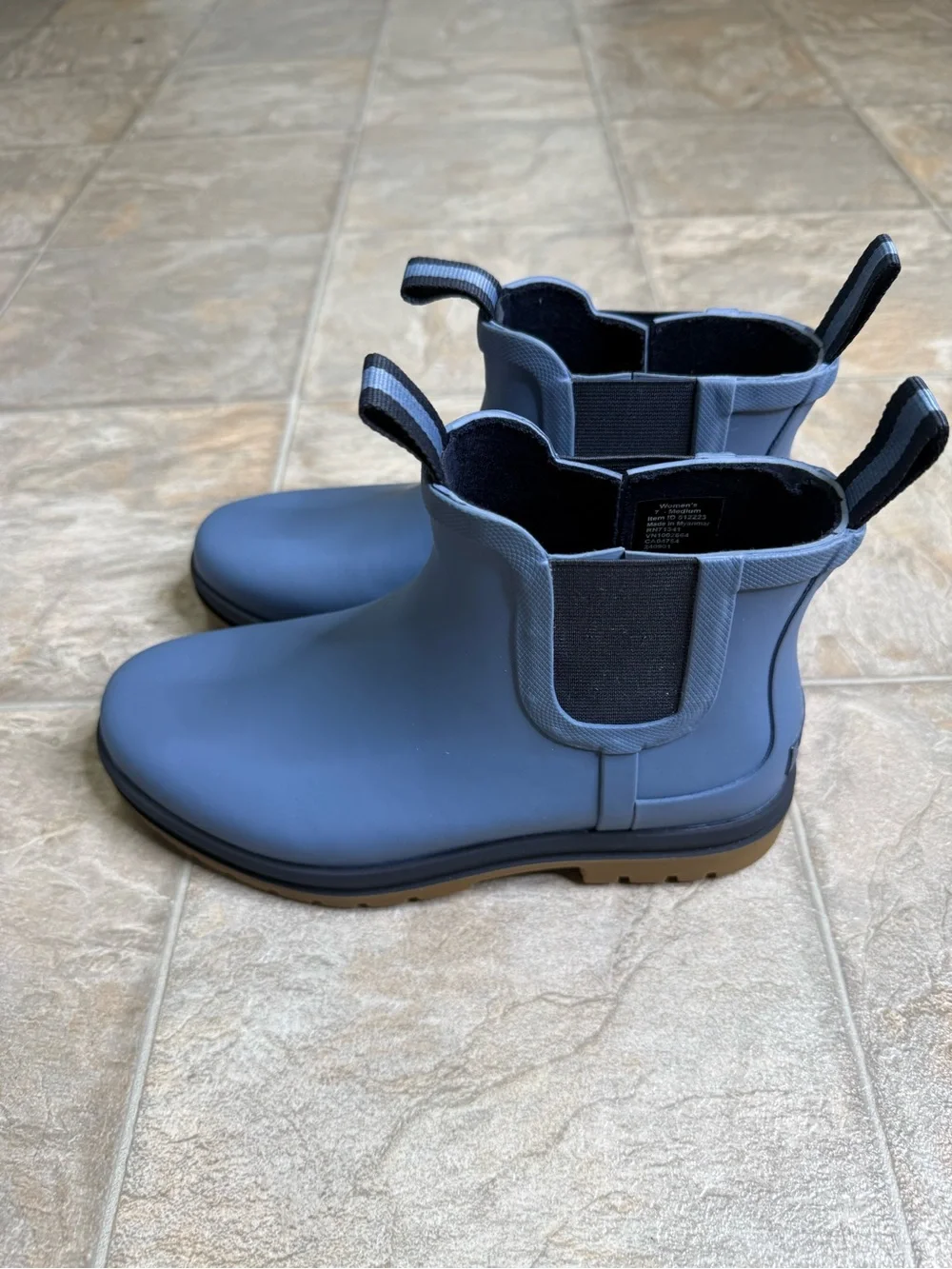L.L. Bean Rugged Wellie Chelsea Rain Boot Women’s Shoe Size 7 Blue Preowned